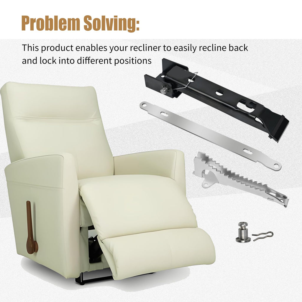 Vanshly Threaded Ratchet and Pawl Complete Set Recliner Part Compatible with La-Z-Boy/Lazyboy Rocker Recliners and Swivel Armchairs