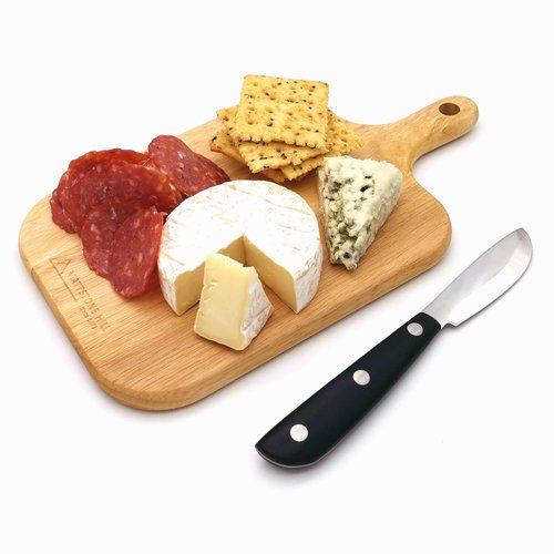 Cutting Board - MATTSTONE HILL Small Cheese Board, Mini Size Charcuterie Board, Serving Board, Wall Décor, Rubber Wood, Natural Texture