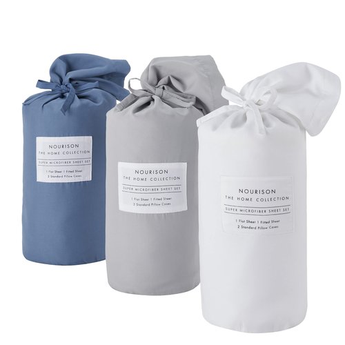 Nourison Home Dreamscape Solid Grey King 4-piece Bedding Sheet Set