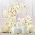 PartyWoo Beige Balloons - 120-Piece Cream Ivory Balloon Arch Kit for Weddings & Celebrations | Various Sizes