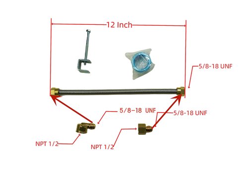 Americangaslogs Rectangular Gas Fire Pit and Gas Fireplace H-Burner H Burner with 3 Pipes (18 Inch) Patent Applied