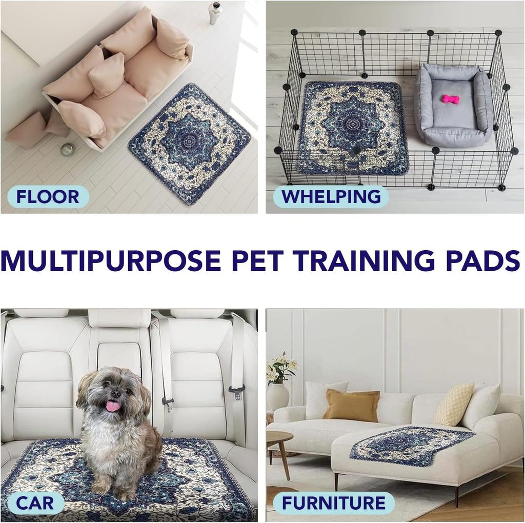 PUPIBOO Washable Pee Pads for Dogs & Cats - Super Absorbent, 100% Waterproof & Non-Slip Training Pads