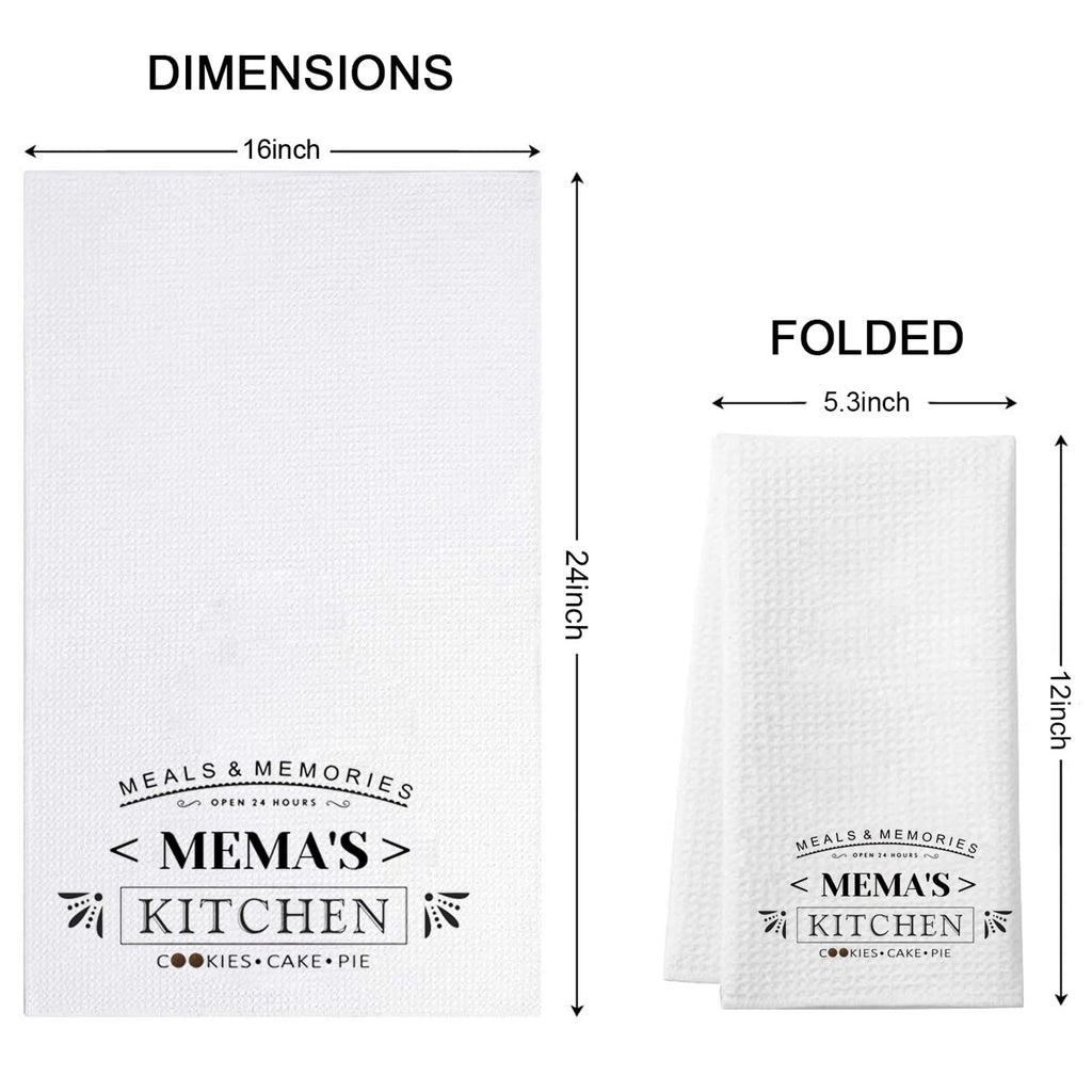 WCGXKO Mema Kitchen Towel - Dish Towel for Mema Birthday Gift (24 Hours)