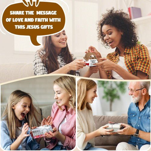 AICase Easter Basket Stuffers - Positive Crochet Jesus Figures for Women | Emotional Support Gifts