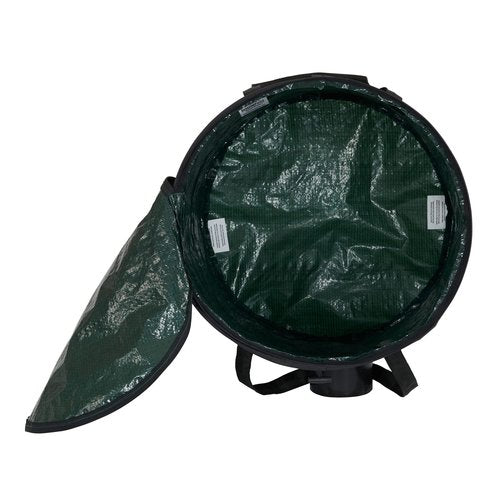 Household Essentials Pop Up Hamper, Pop Up Camping Trash Can, Great for Outdoor or Indoor Use, Portable and Collapsible with Zippered Top, Green