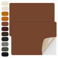 WILDREEDS Leather Repair Patches - 2 Pcs Self-Adhesive 8x11 Inch for Sofas, Furniture & Car Seats (Brown)