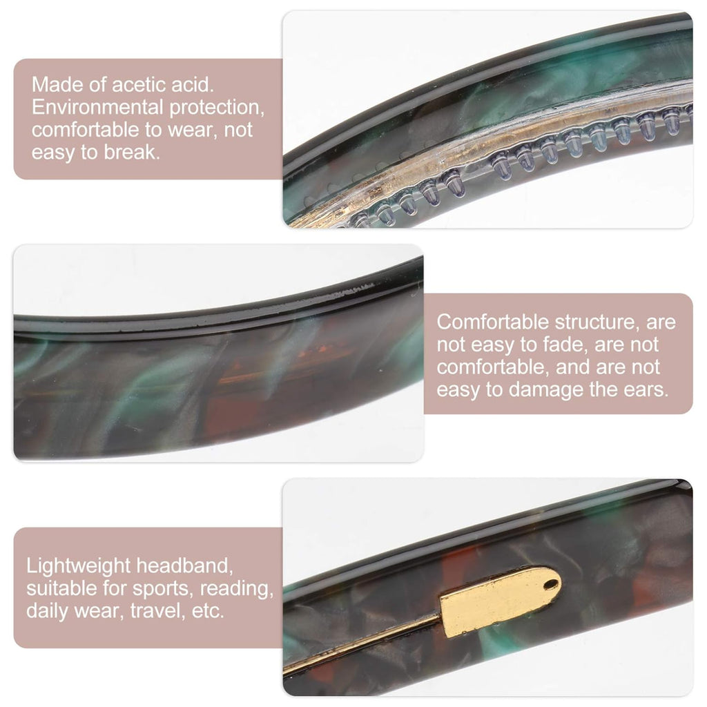 Uonlytech Hawksbill Pattern Headband - Non-Slip Hair Wrap Strips & Face Hairband | Stylish Korean Accessory