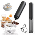BONACHEF Rechargeable Milk Frother Handheld with Cover Electric Handheld Foam Maker Portable Drink Mixers for Matcha,Lattes and Cappuccino, Black