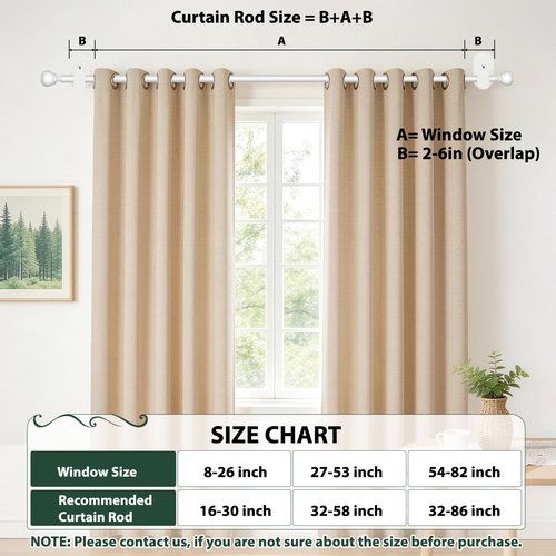 Curtain Rods No Drilling 32 to 58 Inches, USFOOK 5/8 Inch No Drill Curtain Rods for Windows with 3M Adhesive Brackets, Renter Friendly Drapery Pole with White Round Finials