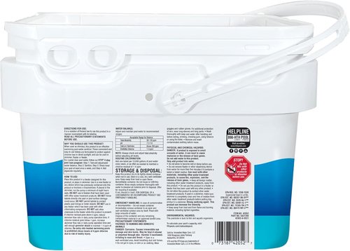 HTH 42052W Pool Care Chlorine Tabs - Advanced 3" Tablets with Clarifier & Algaecide, 5 lbs for Clear Water
