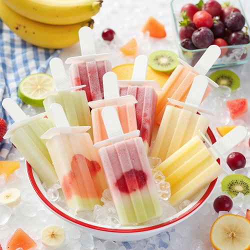 10 PCS Reusable Ice Pop Sticks – Compatible with 10-Cavity Miaowoof Popsicle Molds, Plastic Sticks for Homemade Popsicles, Food-Grade & BPA-Free