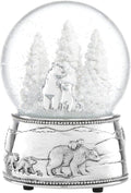 Reed & Barton Musical Snow Globe - North Pole Bound Polar Bears | Silver-Plated Winter Decor (1 Piece)