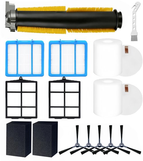 Replacement Parts Compatible with Shark AV2110S RV2120AE RV2100S RV2110S Robot Vacuum Cleaner,1 Main Brush,2 Filters,5 Side Brushes,2 Pre Filter,2 Filter