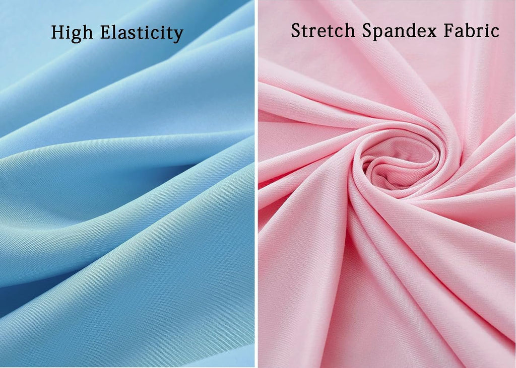 Skiennix 6.6 FT Round Backdrop Cover - Pink Spandex Wedding Circle Arch for Baby Showers & Parties