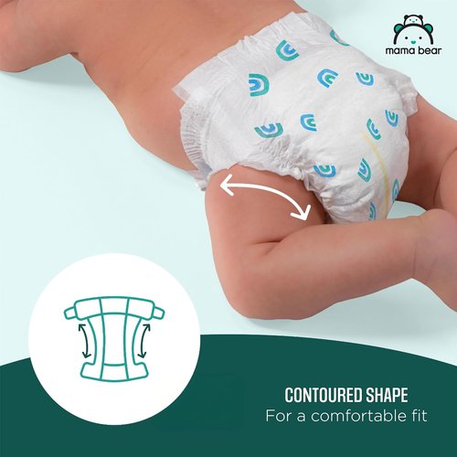 Mama Bear - Gentle Touch Diapers, Size 5 | 132 Count (4 Packs of 33) - Soft & Hypoallergenic