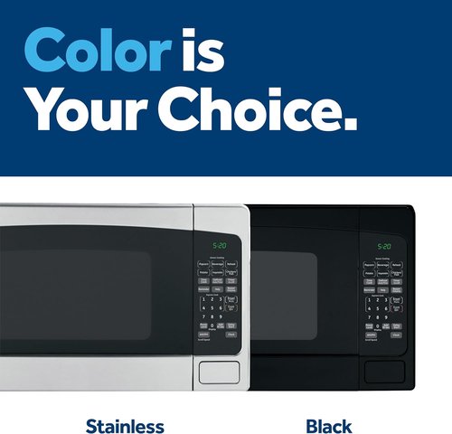 GE Countertop Microwave Oven - 2.0 Cu. Ft. Capacity | 1,200 Watts, 8 Auto Settings, Stainless Steel