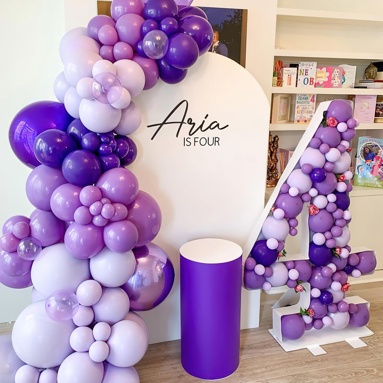 PartyWoo Balloon Arch Kit - 142-Piece Purple Balloon Garland for Baby Showers & Birthday Parties | Various Sizes