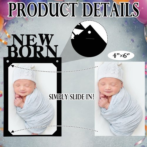Breling 18th Happy Birthday Photo Banner Newborn to 18th Age Photo Banner Decorations 16th Party Picture Frame Garland Display Party Supplies(18 Years,Black)