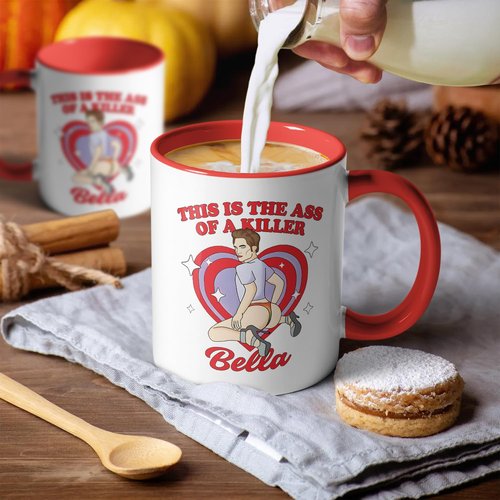 XKZGSZB This is the Ass of a Killer Bella, Funny Humorous Office Coffee Mug Tea Cup, Movie fans Vampire Romance Fan Mug, Gifts for Men Women Friend Bestie Coworker Boss, Funny Sexy Gifts