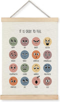 Supwhd Feelings Chart - Emotions Chart for Kids | Calming Therapy Office Decor 12x16