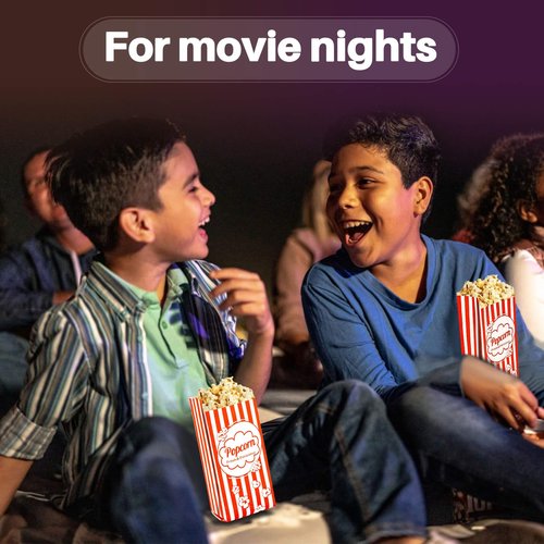 MAQIHAN 140 Popcorn Bags 1oz - Small Disposable Paper Bags for Popcorn, Popped Kernels Mini Containers, Movie Night Supplies for Halloween, Christmas, Carnival Games Party, Popcorn Machine Accessories