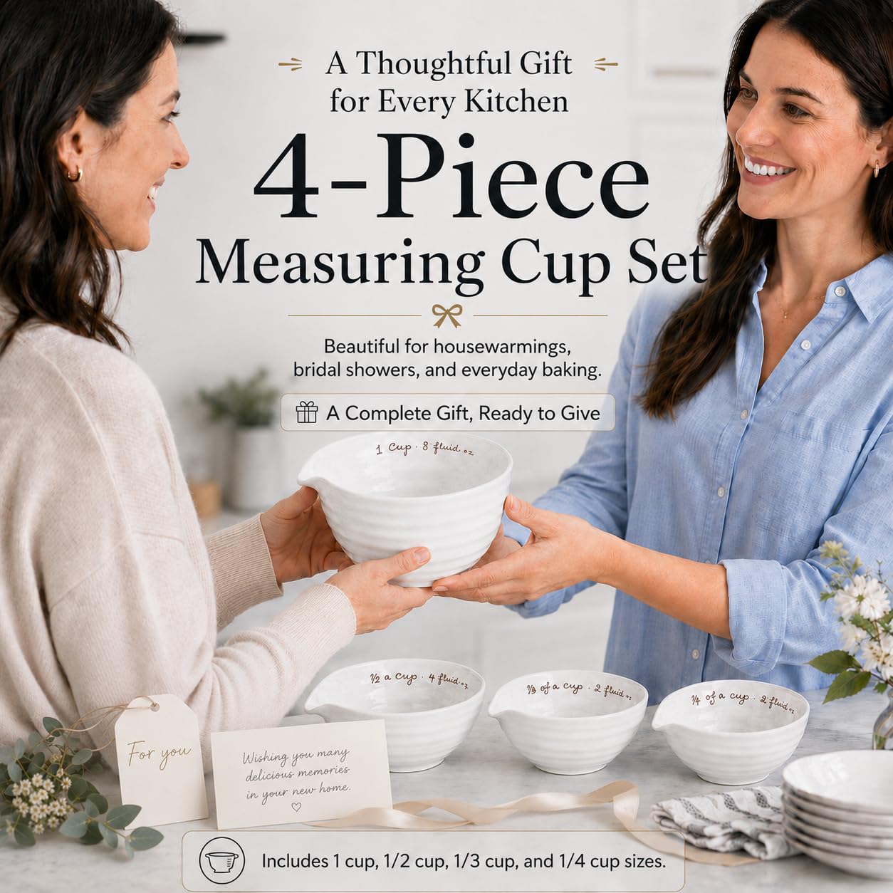 Portmeirion Sophie Conran White Measuring Cups,Set of 4