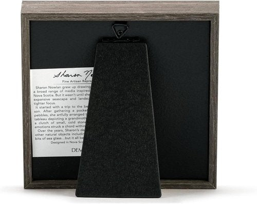 DEMDACO Tiny Moments of Wonder Wall Art by Sharon Nowlan - Hummingbird & Flower Framed Wall Art Made with a Composite Pebbles Mix - Easel Back Frame - Triangle-Style Hanger - Wood Frame