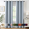 MIULEE Light Blue Blackout Curtains - Thermal Insulated Room Darkening Drapes | 84 Inches Long, 2 Panels