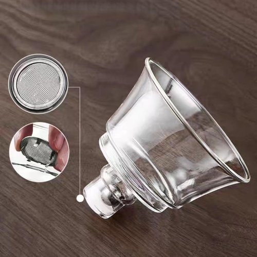 Glass Teapot with Infuser Chinese Gongfu Tea Set Bird Magnetic Semi Automatic Design for Loose Leaf Tea