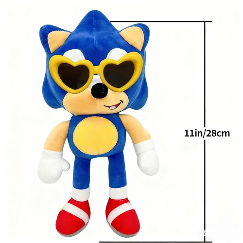 Sonic Plush Doll,The Movie Collect Anime Toy, Christmas Stuffed Animals Plush Pillow Gift for Kids (Blue)