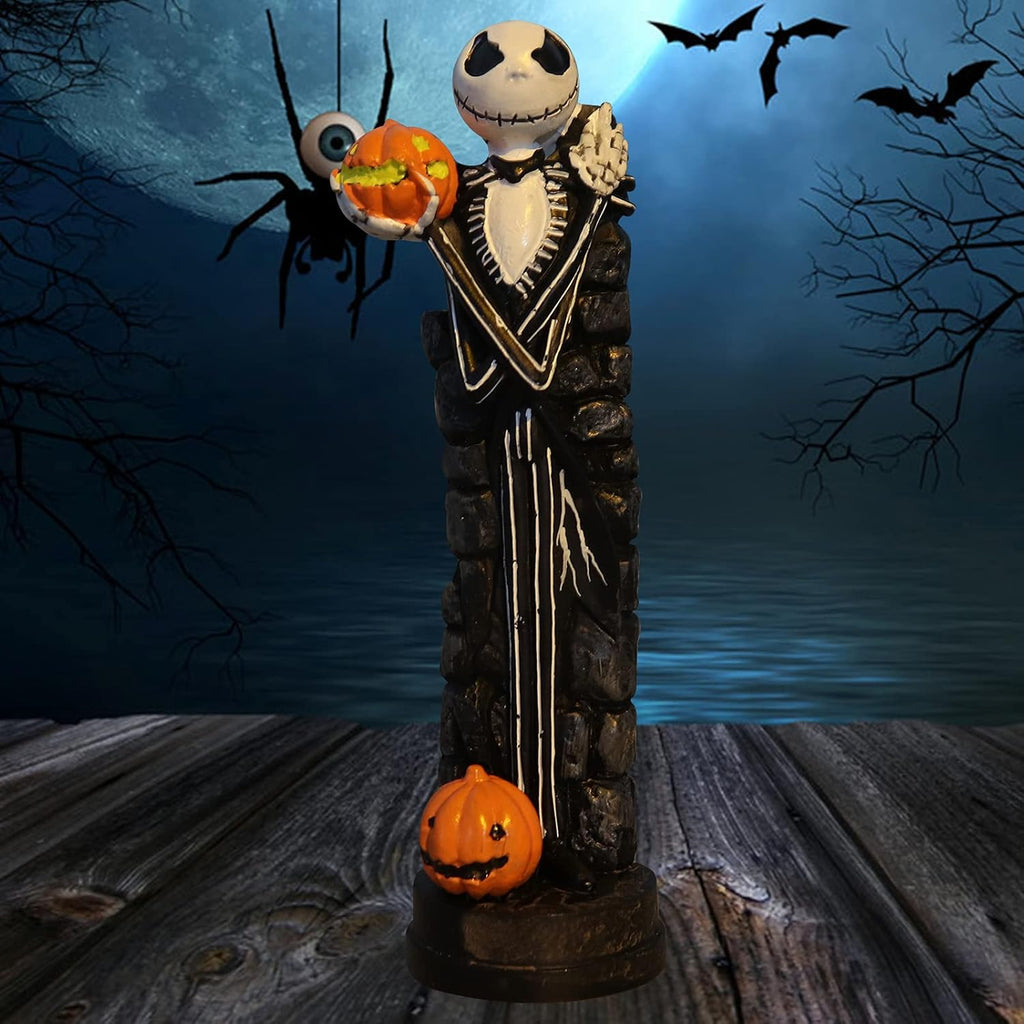 Nightmare Before Christmas Figurines Set - Jack Skellington & Sally Halloween Statues | Home Decor Gift