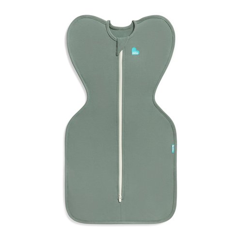 Love to Dream Swaddle Up Transition Swaddle, Patented Zip-Off Wings, Gently Help Baby Transition from Being Swaddled to Arms Free When Showing Signs of Rolling, 1.0 TOG, 13-19 lbs, Deep Olive