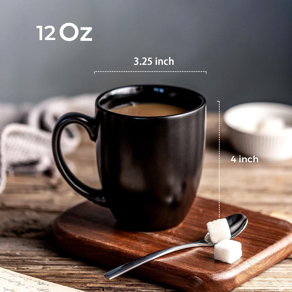 AmorArc 16oz Coffee Mugs Set of 6, Large Ceramic Coffee Mugs for Man, Woman, Dad, Mom, Modern Coffee Mugs Set with handle for Tea/Latte/Cappuccino/Milk/Cocoa. Dishwasher&Microwave Safe, Multi