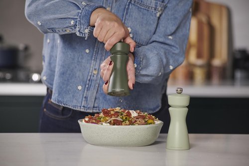 Cole & Mason Kenton Salt and Pepper Mill - Manual Refillable Grinder with Adjustable Ceramic Mechanism - Dining Accessory for Seasoning - Kitchen Tool for Everyday Use - 6 Inch, Rosemary