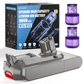 8000mAh V11 Battery Replacement Compatible with Dyson V15 Button Click in Installation Style Battery V11 Extra/Absolute/Animal/Outsize/V15/SV15/SV16 970425-01 Vacuum Cleaner (Not for Screw-in Models)