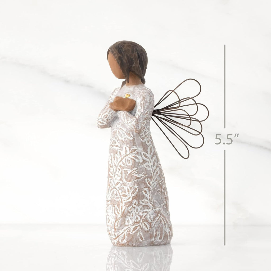 Willow Tree Remembrance Angel | Darker Skin | Hand-Painted Figure for Sympathy & Support