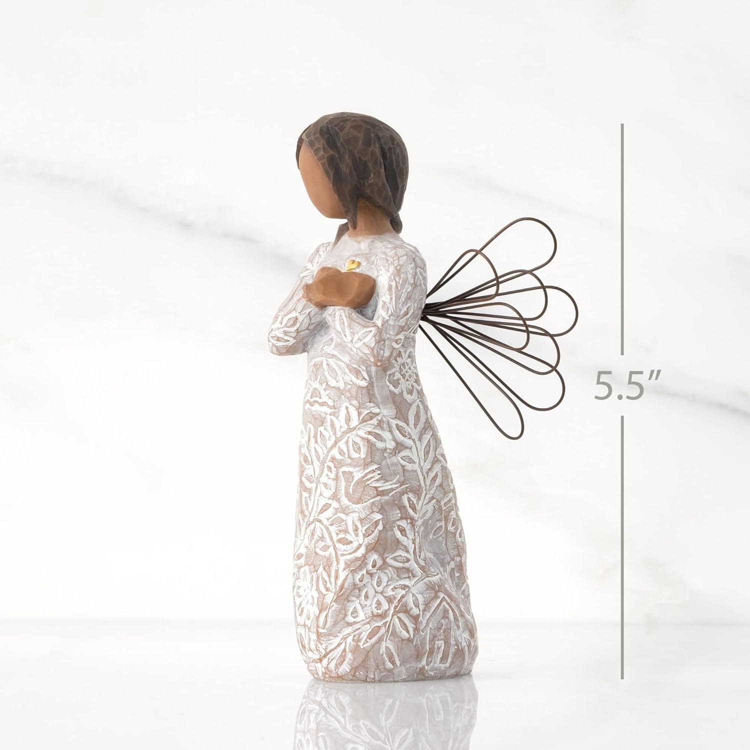 Willow Tree Remembrance Angel | Darker Skin | Hand-Painted Figure for Sympathy & Support