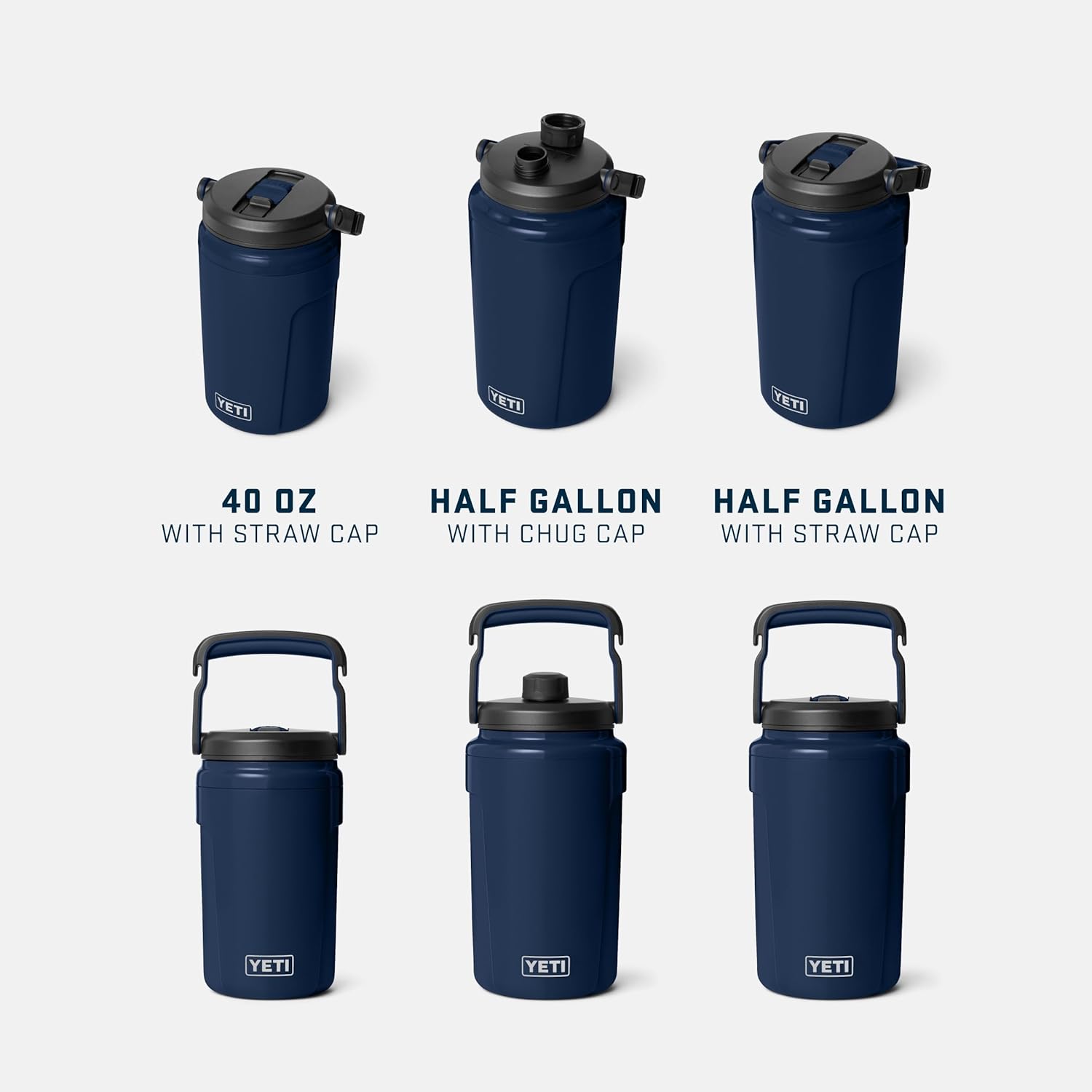 YETI Silo Half Gallon Insulated Water Jug - Leakproof Sports Bottle with Straw Cap & Fence Hook - Keeps Drinks Ice-Cold, Royal Blue