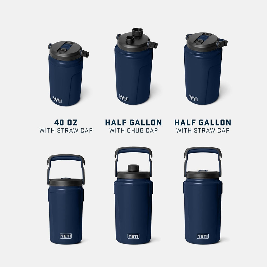 YETI Silo Half Gallon Insulated Water Jug - Leakproof Sports Bottle with Straw Cap & Fence Hook - Keeps Drinks Ice-Cold, White