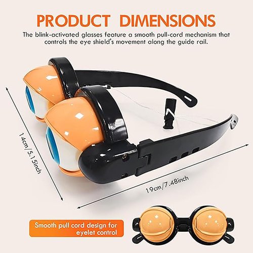 2Pcs Funny Glasses for Adults Crazy Eyes Glasses Blinking Eye Design Funny Prop Glasses for Party Cosplay Photo Props
