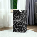 50L Laundry Basket Halloween Spider Foldable Laundry Hamper with Padded Handles Waterproof Durable Clothes Hamper Storage Basket for Clothes Organizer
