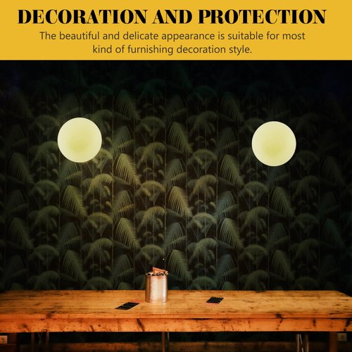 Baluue Acrylic Globe Lampshade Replacement for Wall Post Lights Porch Light Cover Frosted Round Sphere Shade 3.15 Inch Diameter Home Lighting Accessory