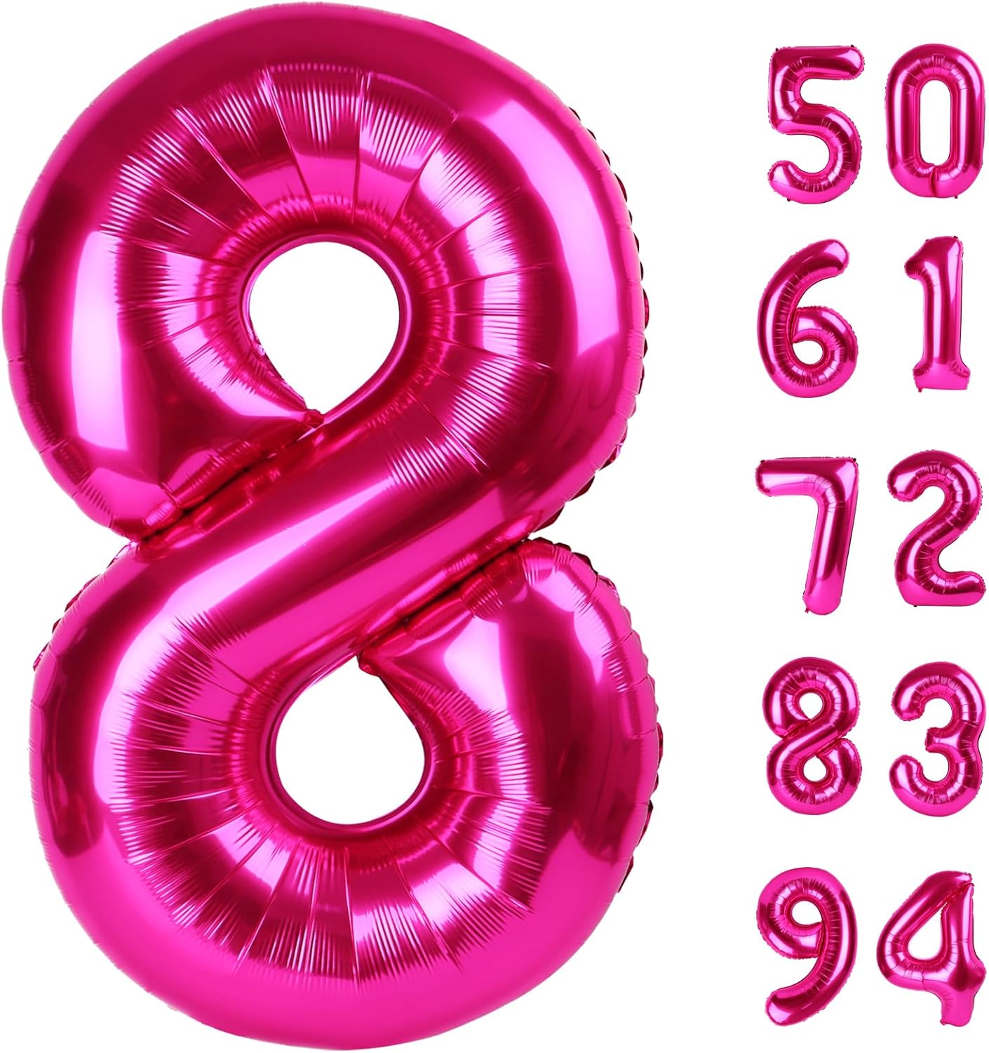 Number 8 Balloon - Hot Pink 40 Inch Birthday Decoration for Girls | Perfect 8th Birthday Party Supplies