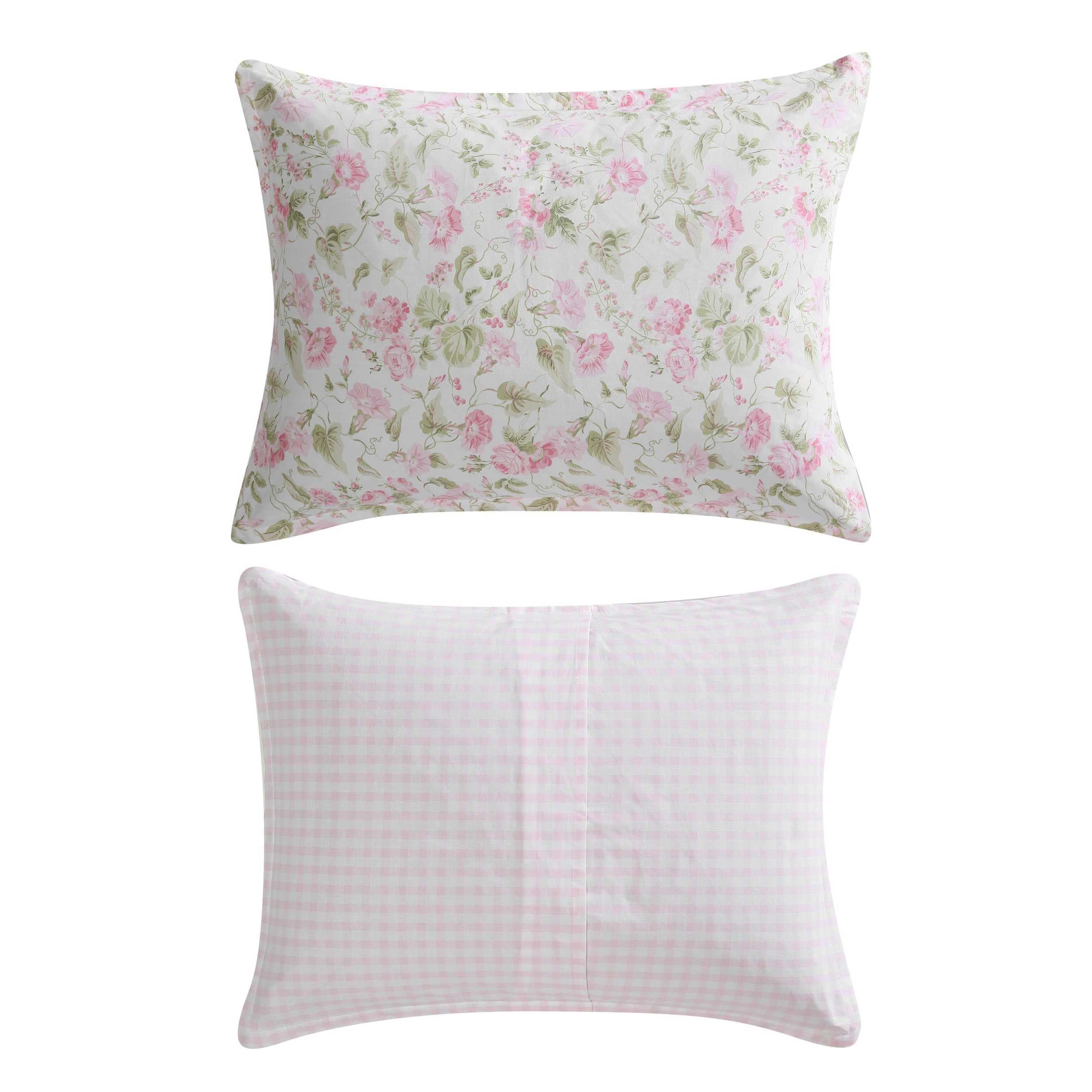 Laura Ashley – Twin Comforter Set, Soft Bedding with Matching Sham, Textured Floral Room Decor, College Dorm Room Essentials (Morning Gloria Pink)