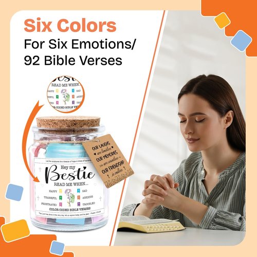 NewEleven Easter Gifts for Best Friends - Inspirational Bible Verse Jar | Perfect Birthday Present for Her or Him