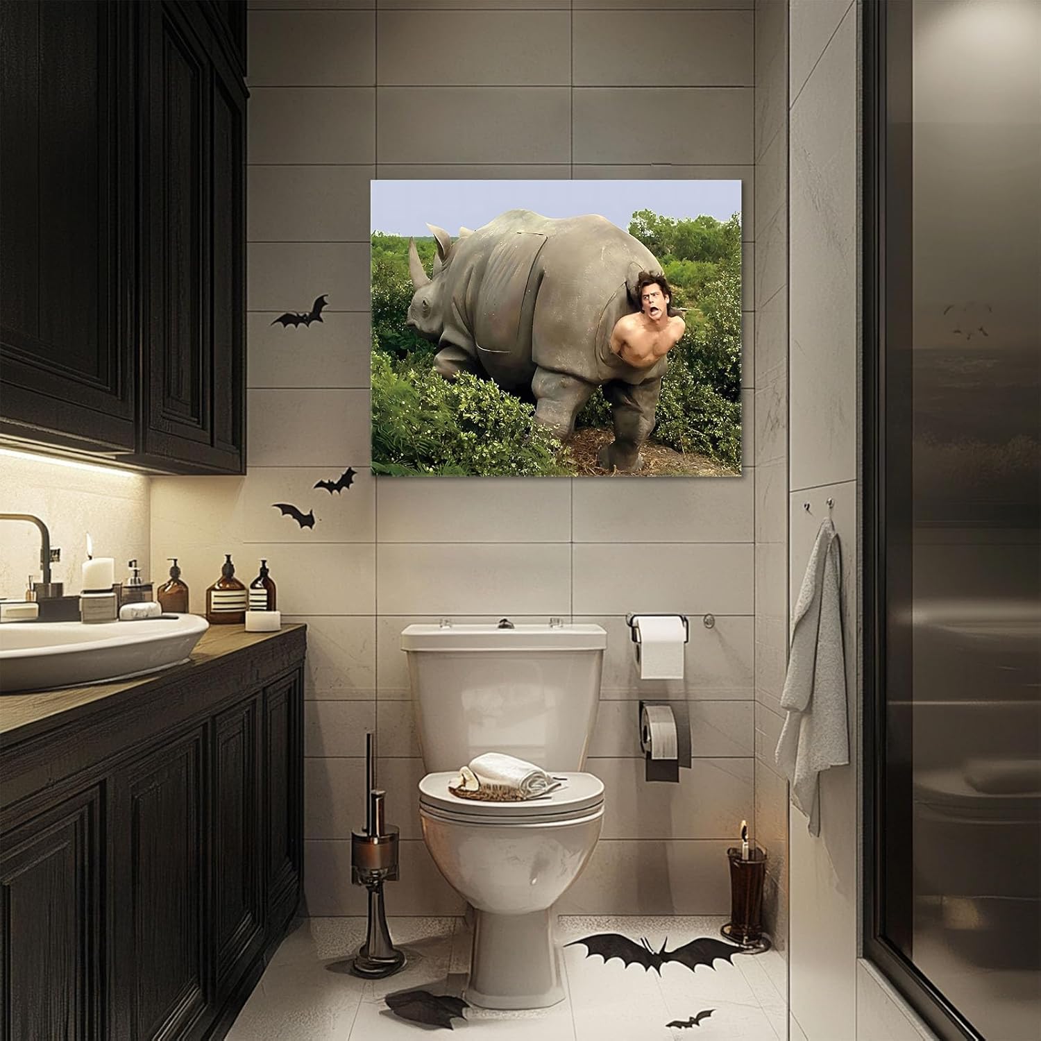 VYPEROCK Funny Canvas Wall Art - Retro Ace Ventura Humor Poster for Bathroom | 8x10 Inch
