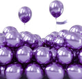 PartyWoo Metallic Purple Balloons - 50 Pcs Mini Chrome Latex Balloons for Celebrations | 5 Inch