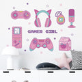 Gaming Wall Decor Pink Gamepad Headphone Prints Game Picture Game Painting Gamer Sign Poster for Girls Kids Room Bedroom