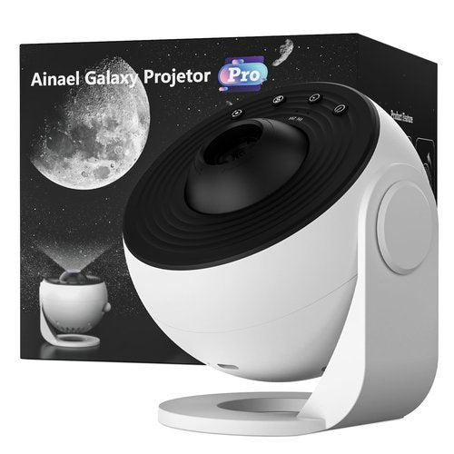 Ainael Galaxy Projector, Star Projectors Home Planetarium Space Ceiling Starry Sky Night Light with 3 HD Glass Slides, Galaxy Projector Pro for Kid Adult Bedroom Birthday Gift