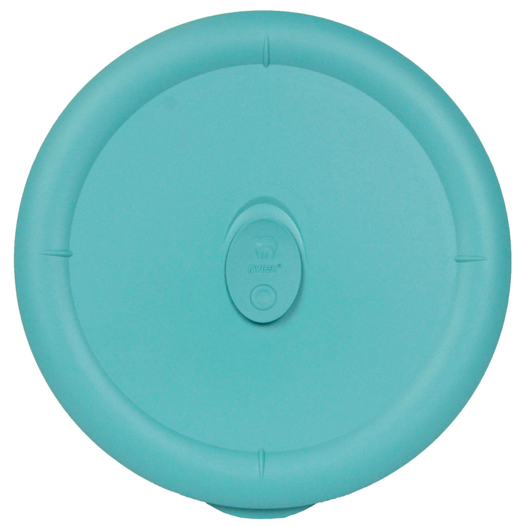 Pyrex 8202-VPC Turquoise Vented Food Storage Replacement Lid (4-Pack) - Made in the USA